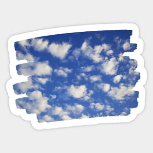 Blue sky clouds in Dresden Germany To travel is to live beautiful photo Sticker